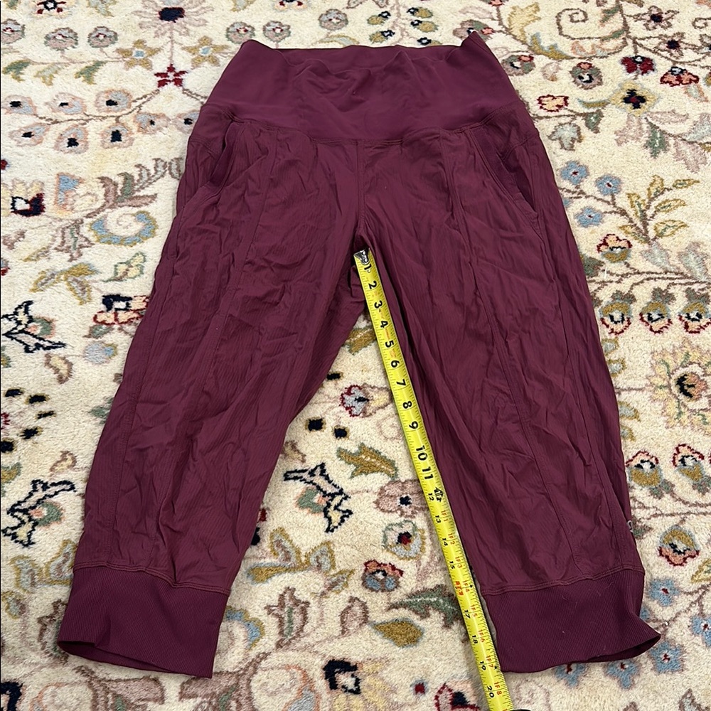 Burgundy High-Waisted Leggings